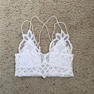 Free People White Lace Bralette